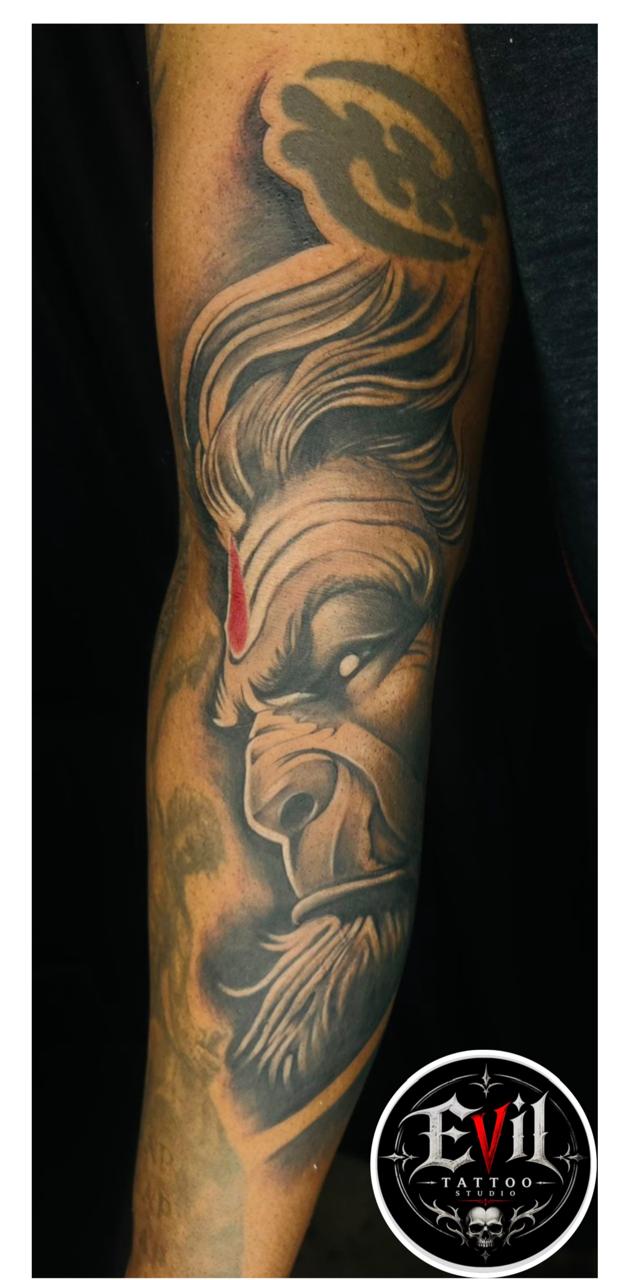Hanuman Sleeve Tattoo Artwork
