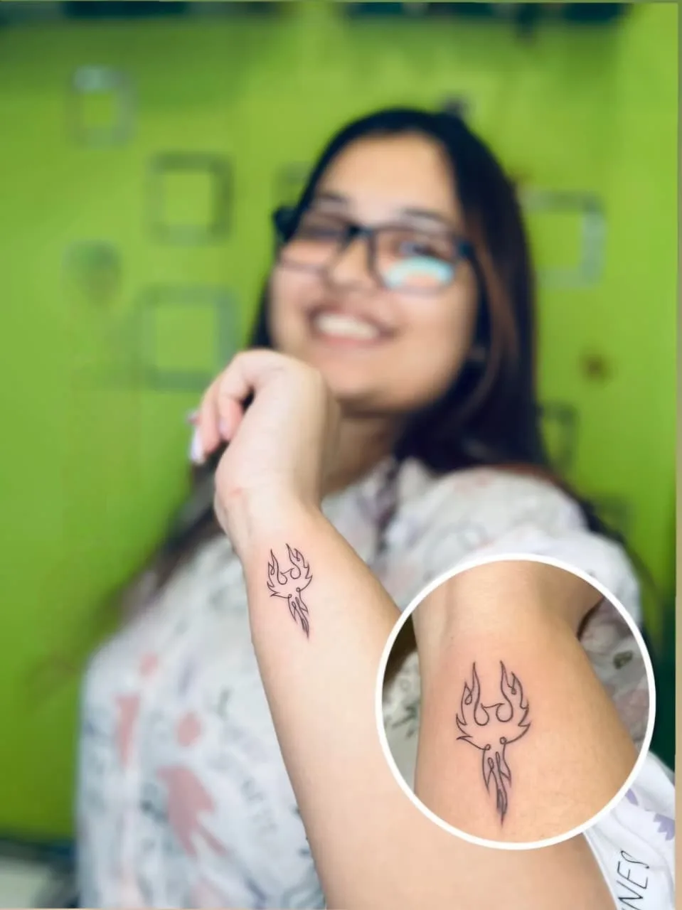 Custom tattoo stencil application at Evil Tattoo Studio, Madhapur, Hyderabad